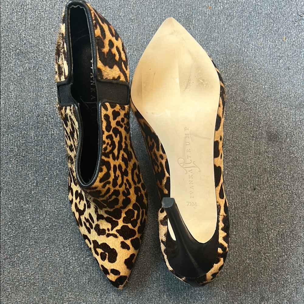 Ivanka Trump Brown and Black Heels Elegant Design